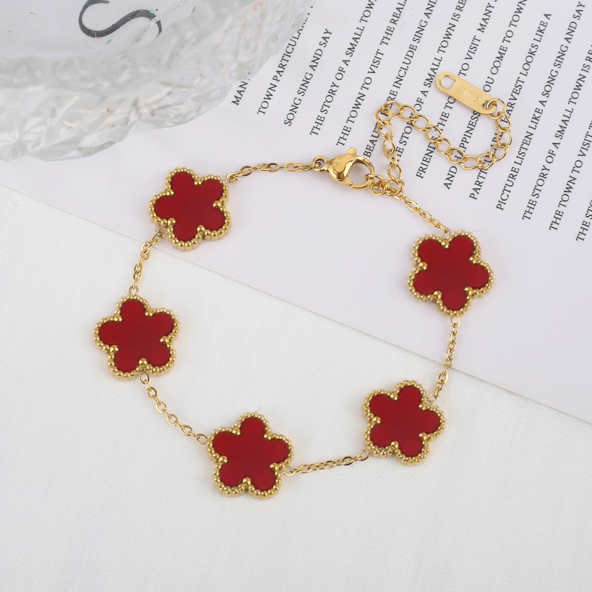Clover Flower Steel Bracelet