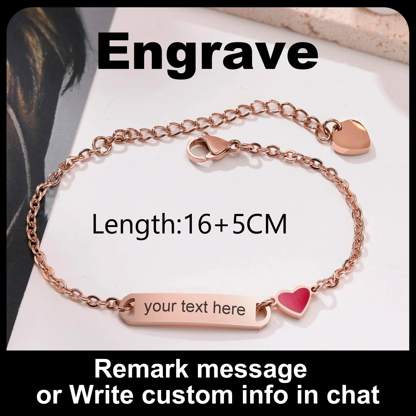 Custom Heart Name Bracelet