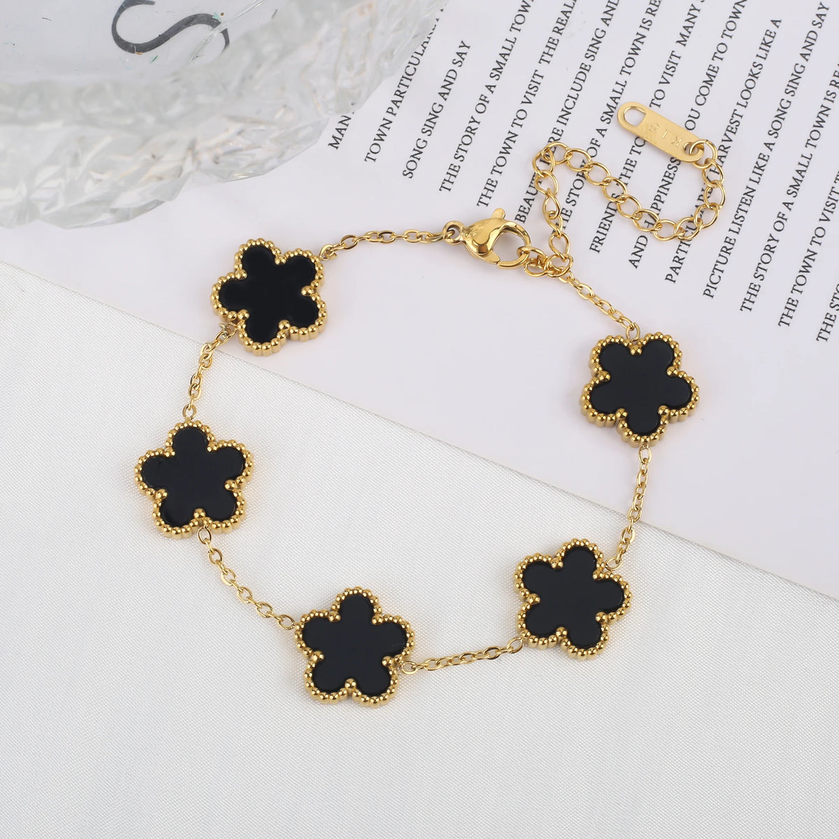 Clover Flower Steel Bracelet