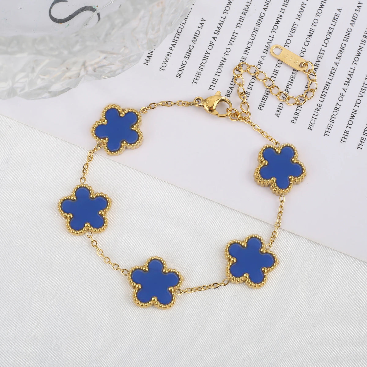Clover Flower Steel Bracelet