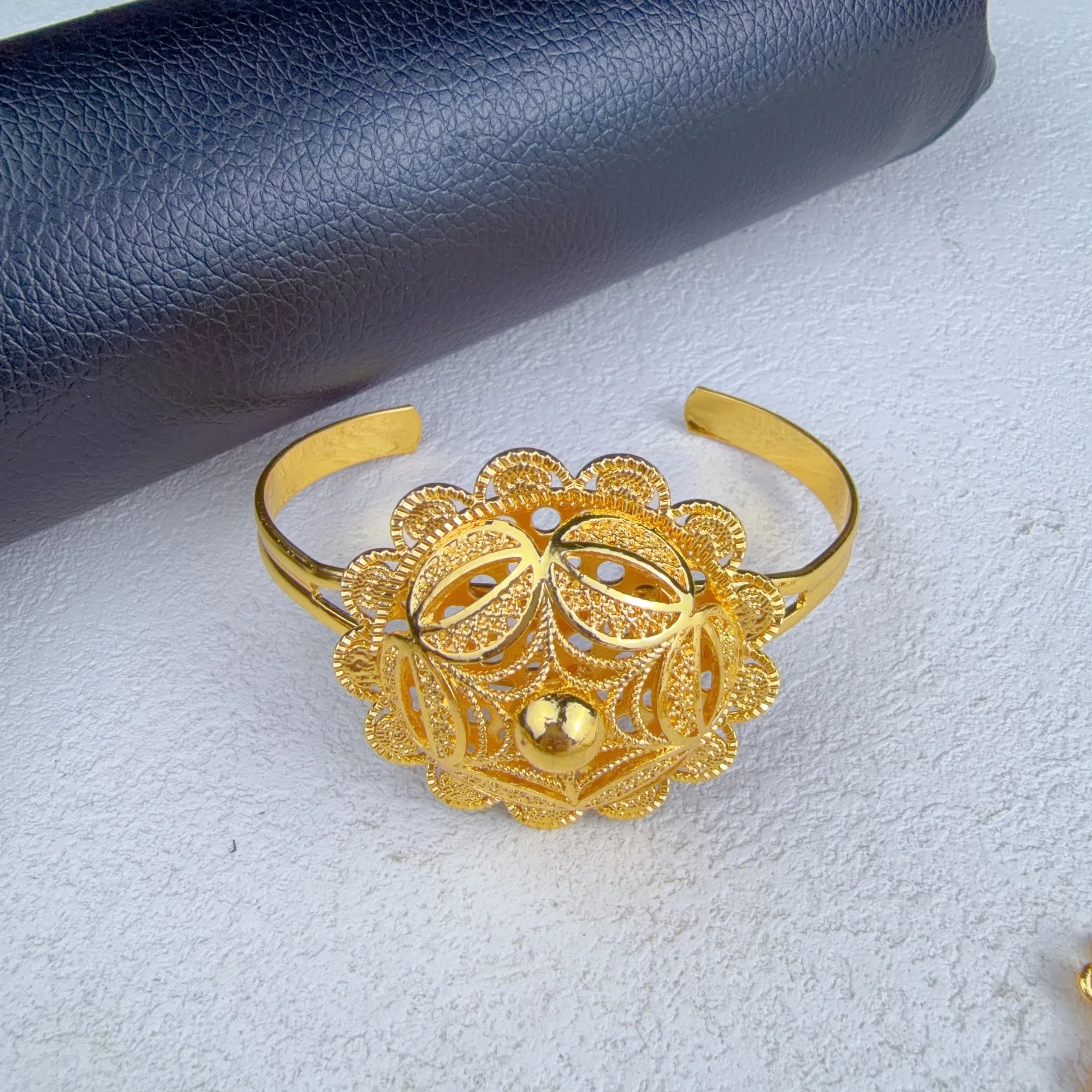Royal Ethiopian-Inspired Gold-Plated Jewelry Set (6 PCS)