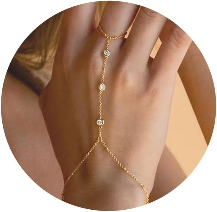 Gold Hand Chain Bracelet