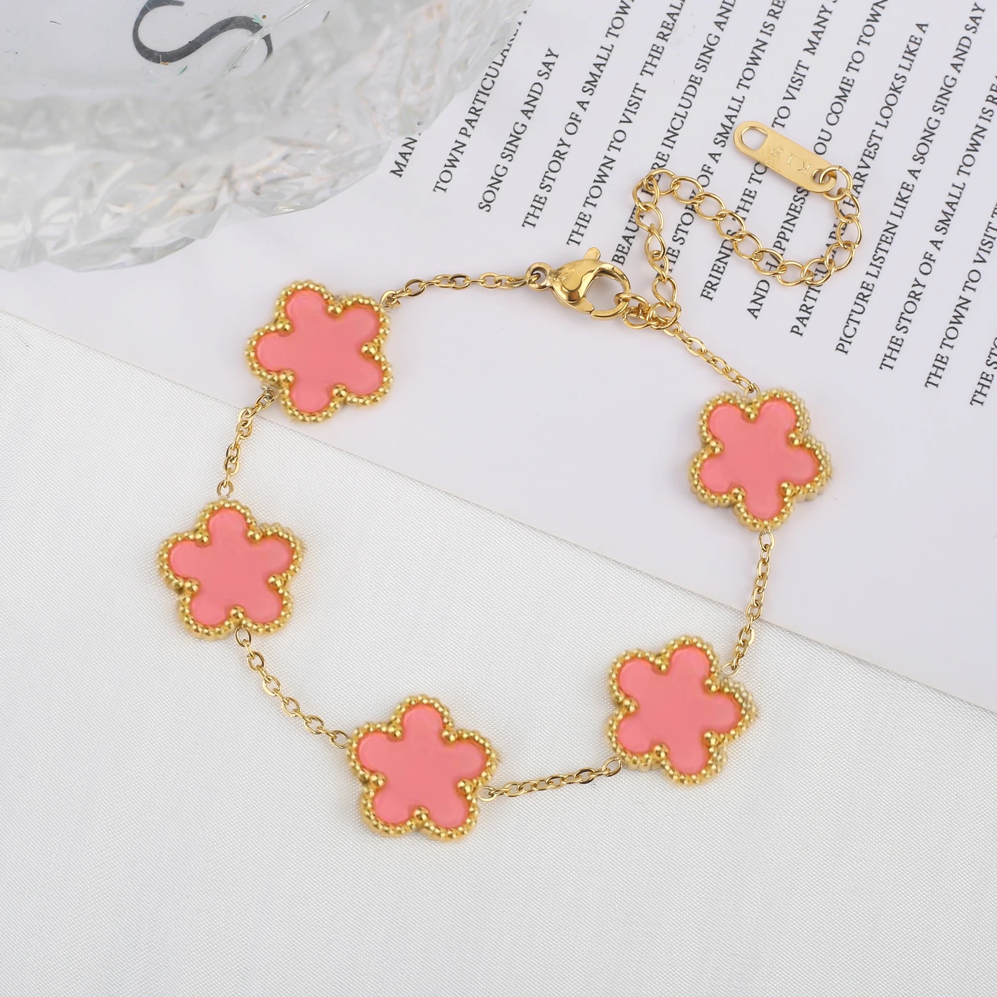 Clover Flower Steel Bracelet
