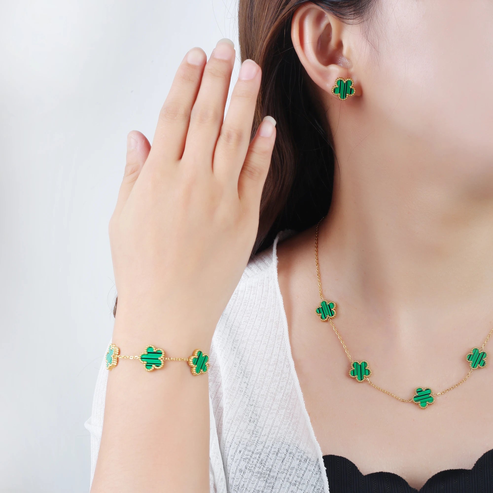 Clover Flower Steel Bracelet