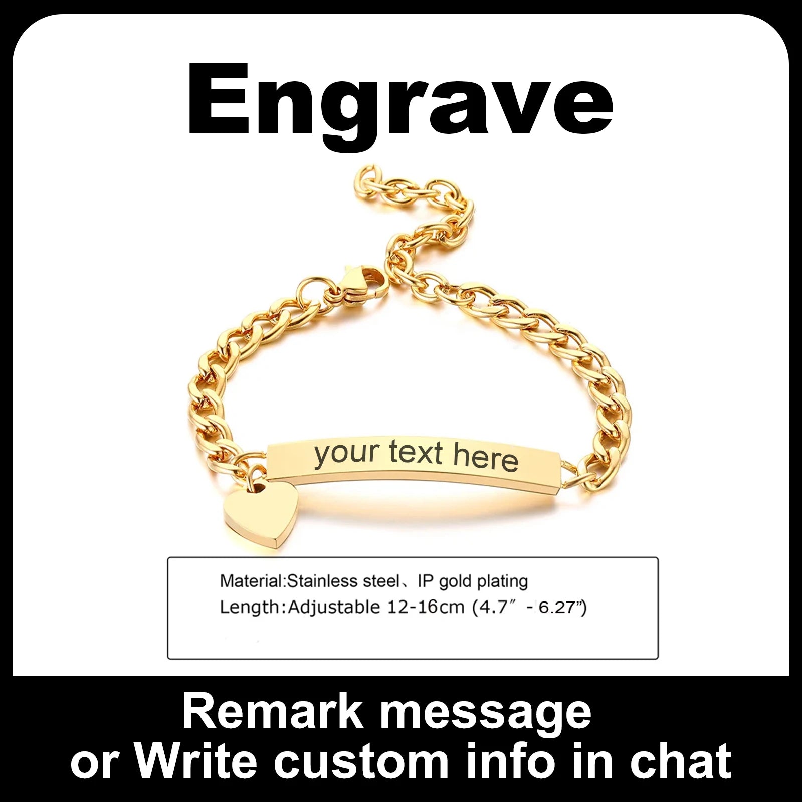 Custom Heart Name Bracelet