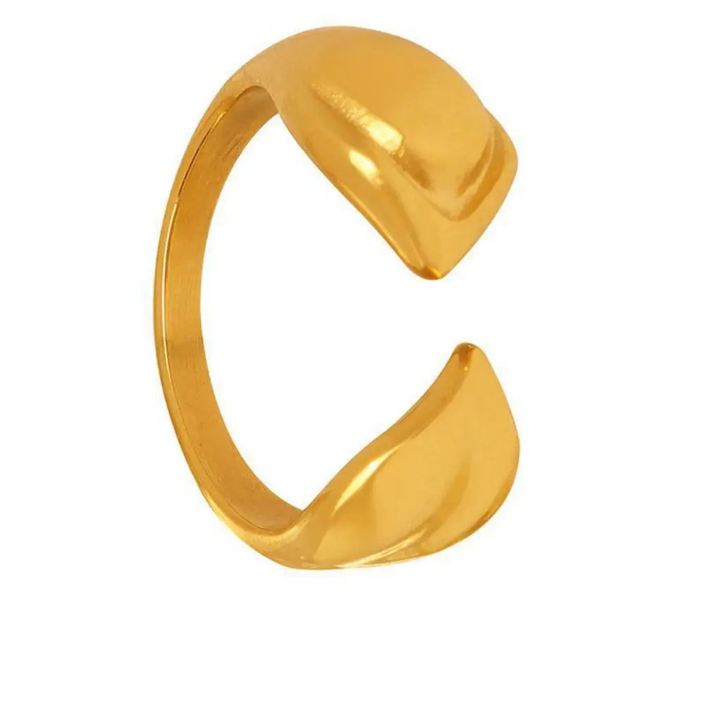 Waterproof Stainless Steel Ring for Women Non-fading Heart Ring Stylish Metal Rings Simple New Jewelry Wholesale Dropshipping