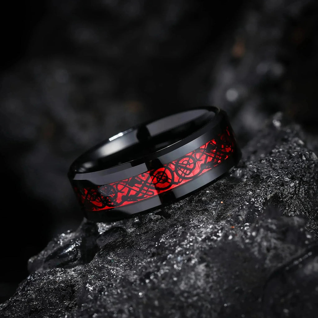 Couple Dragon Ring Set