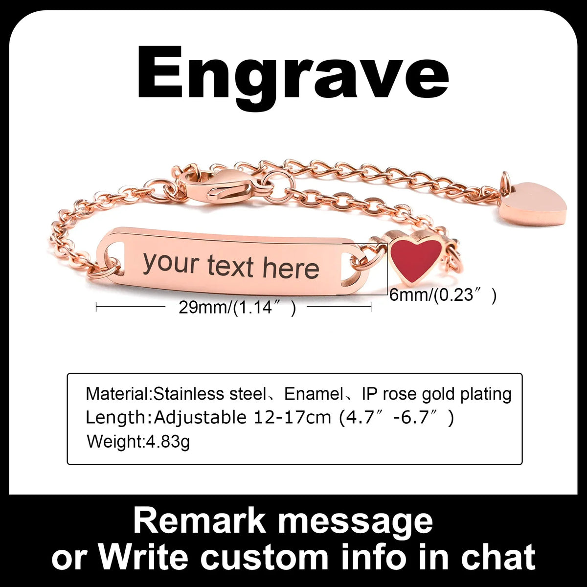 Custom Heart Name Bracelet