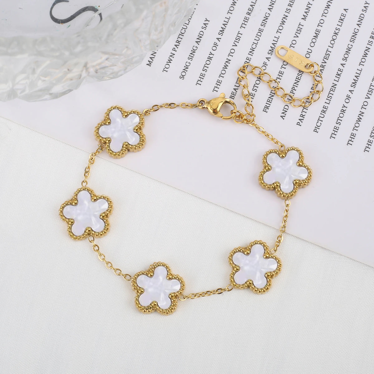 Clover Flower Steel Bracelet
