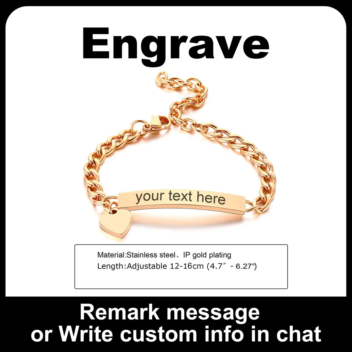 Custom Heart Name Bracelet