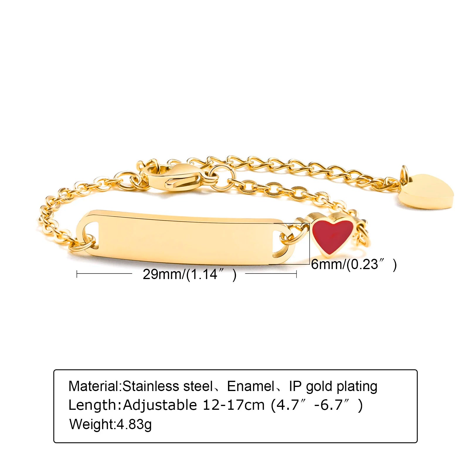 Custom Heart Name Bracelet