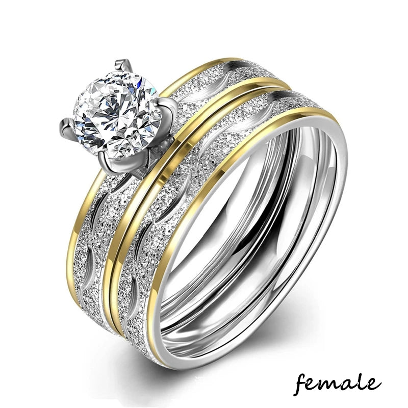 Couple Dragon Ring Set