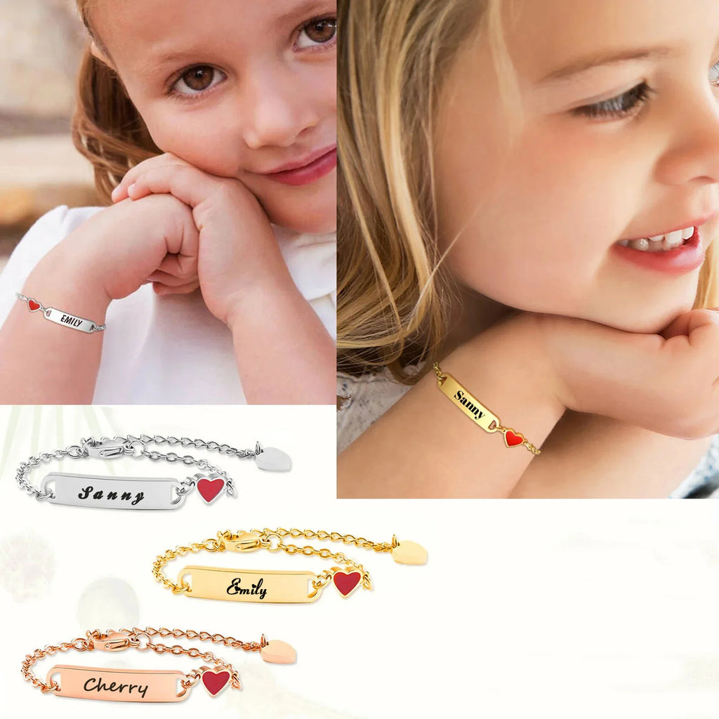 Custom Heart Name Bracelet