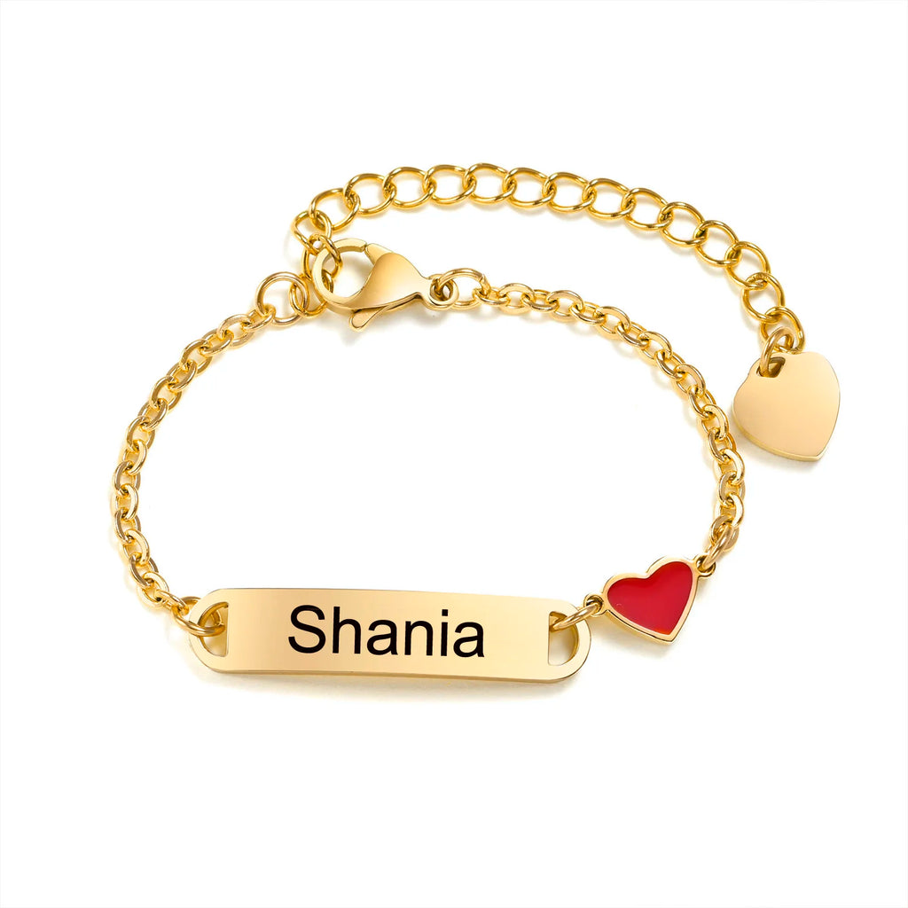 Custom Heart Name Bracelet