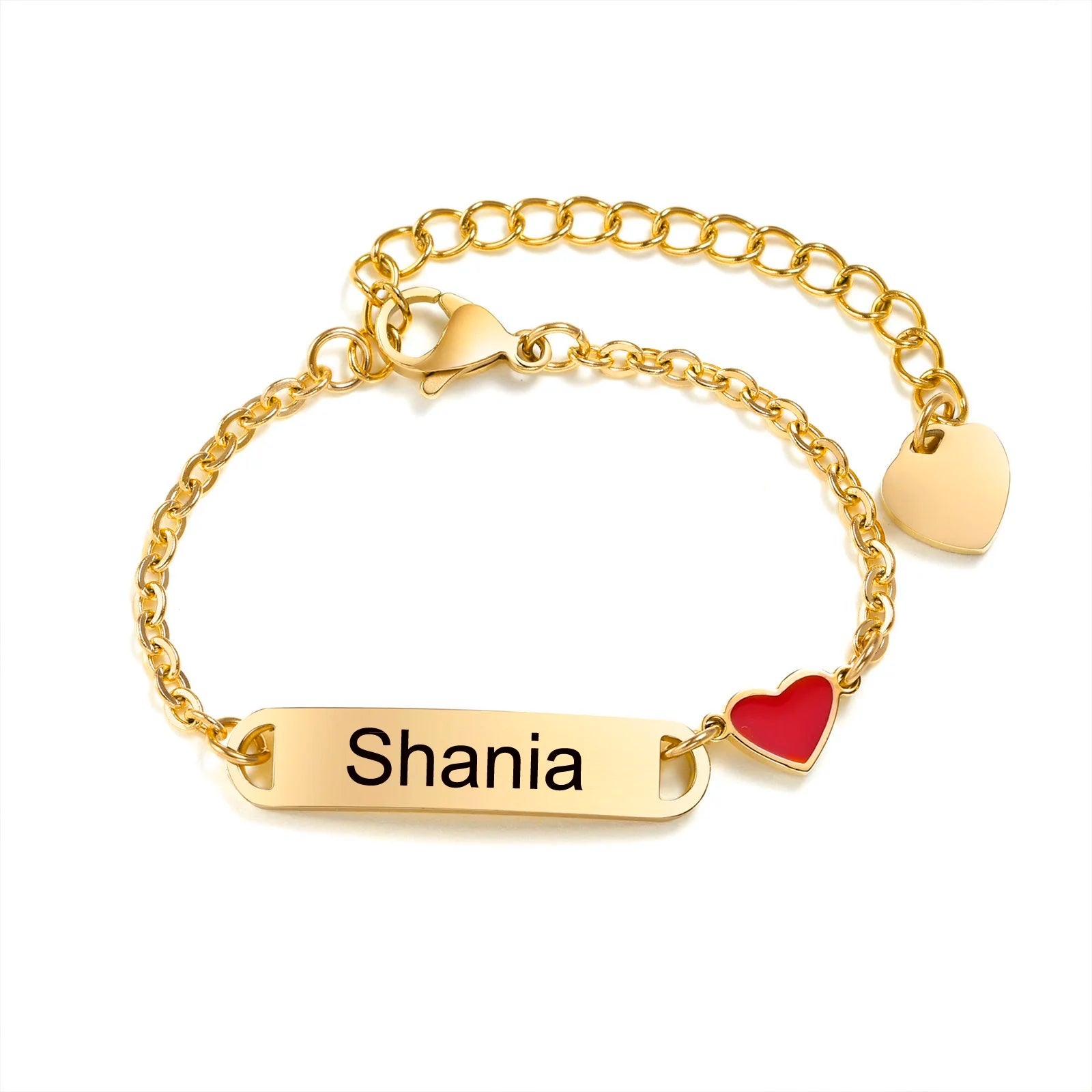Custom Heart Name Bracelet