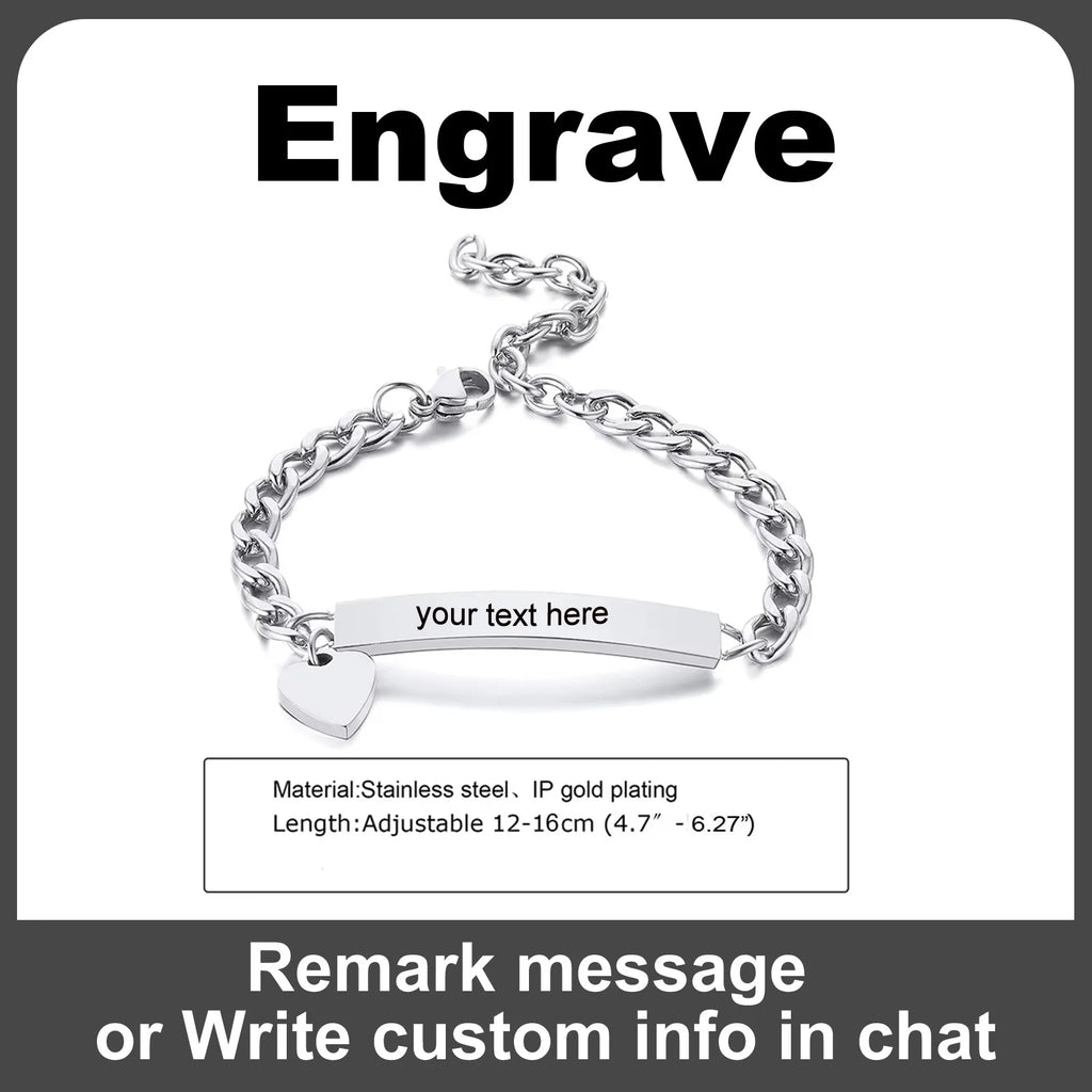 Custom Heart Name Bracelet