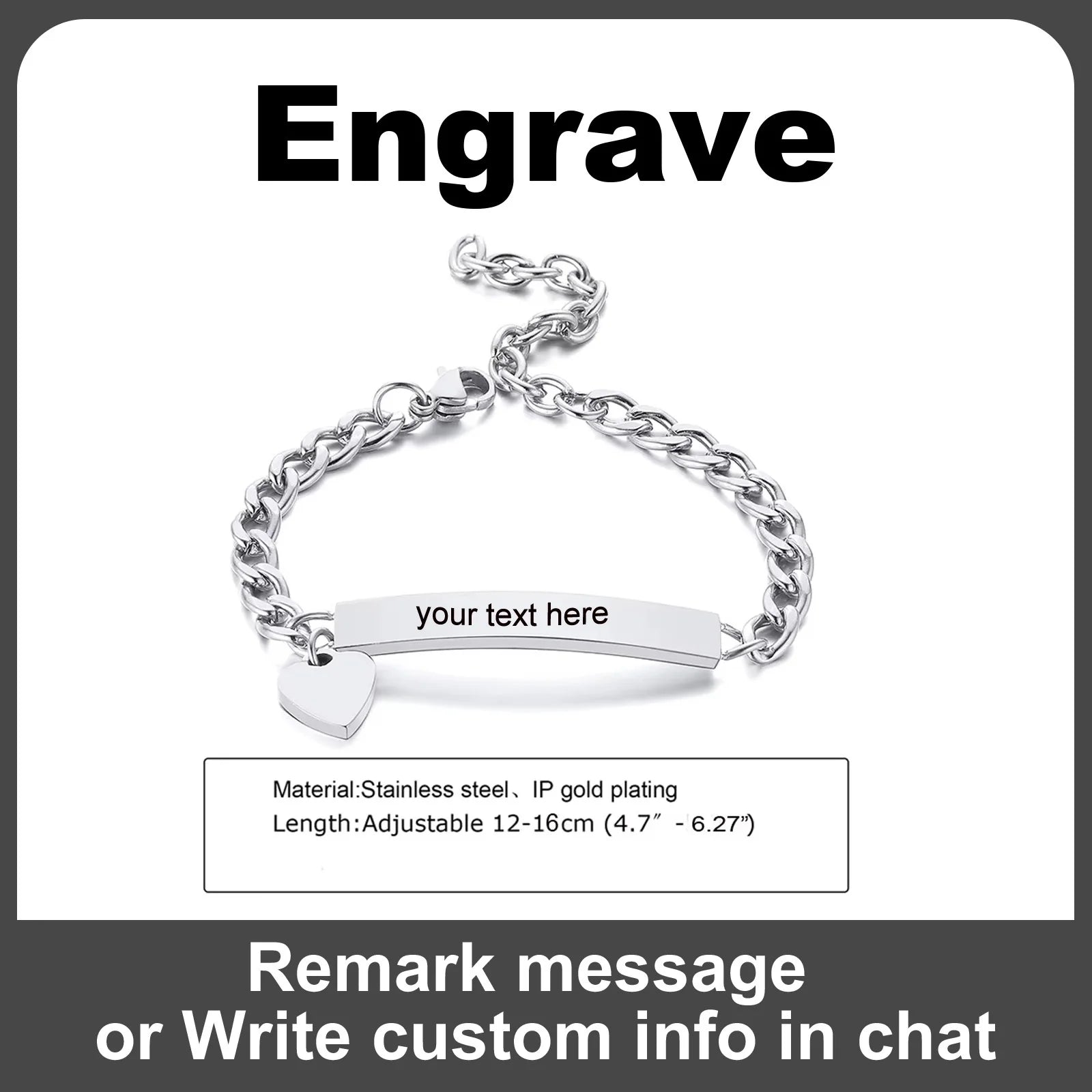 Custom Heart Name Bracelet