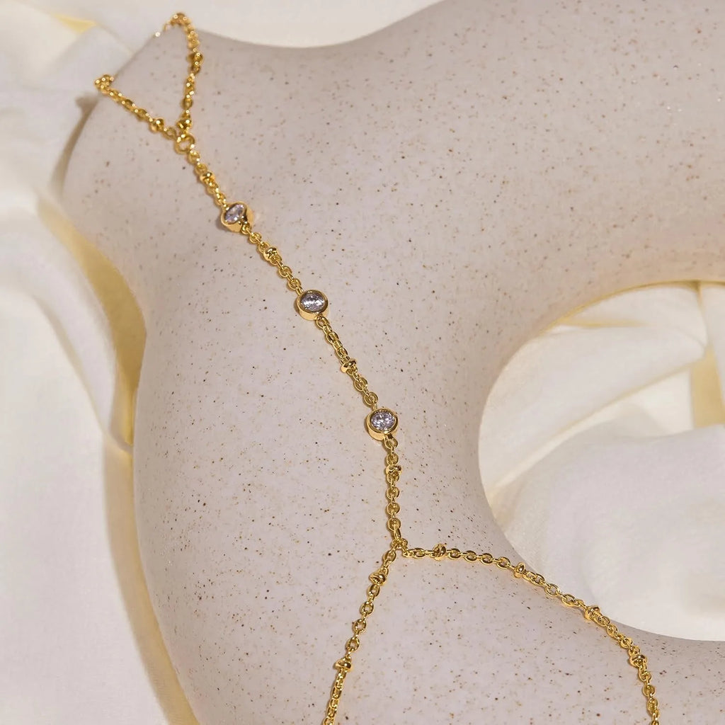 Gold Hand Chain Bracelet