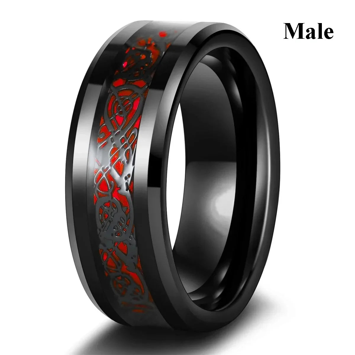 Couple Dragon Ring Set