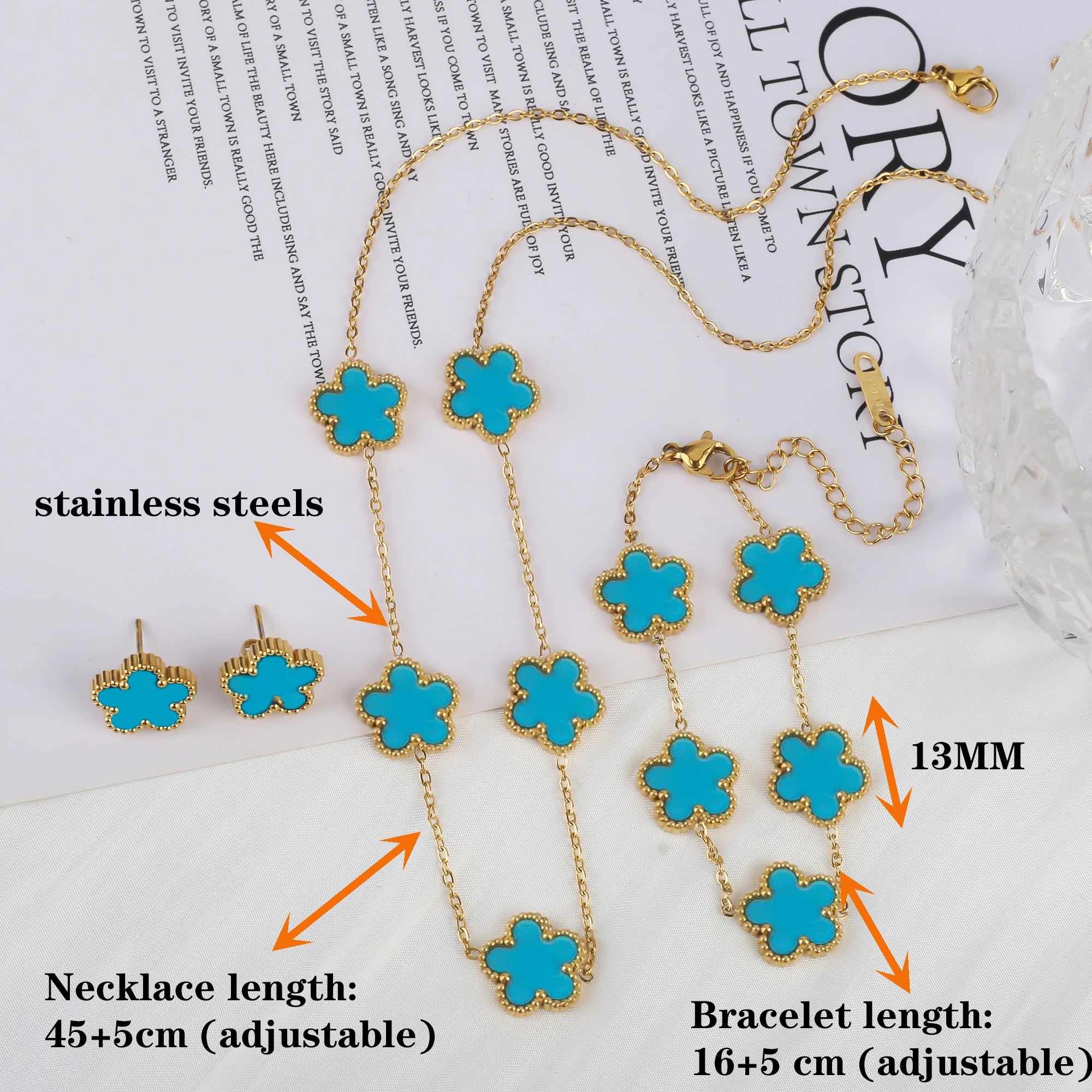 Clover Flower Steel Bracelet