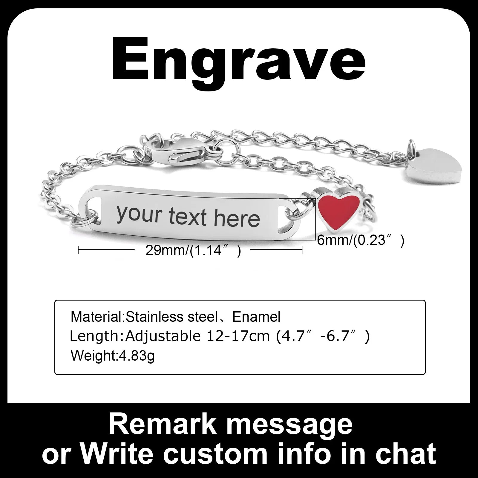 Custom Heart Name Bracelet