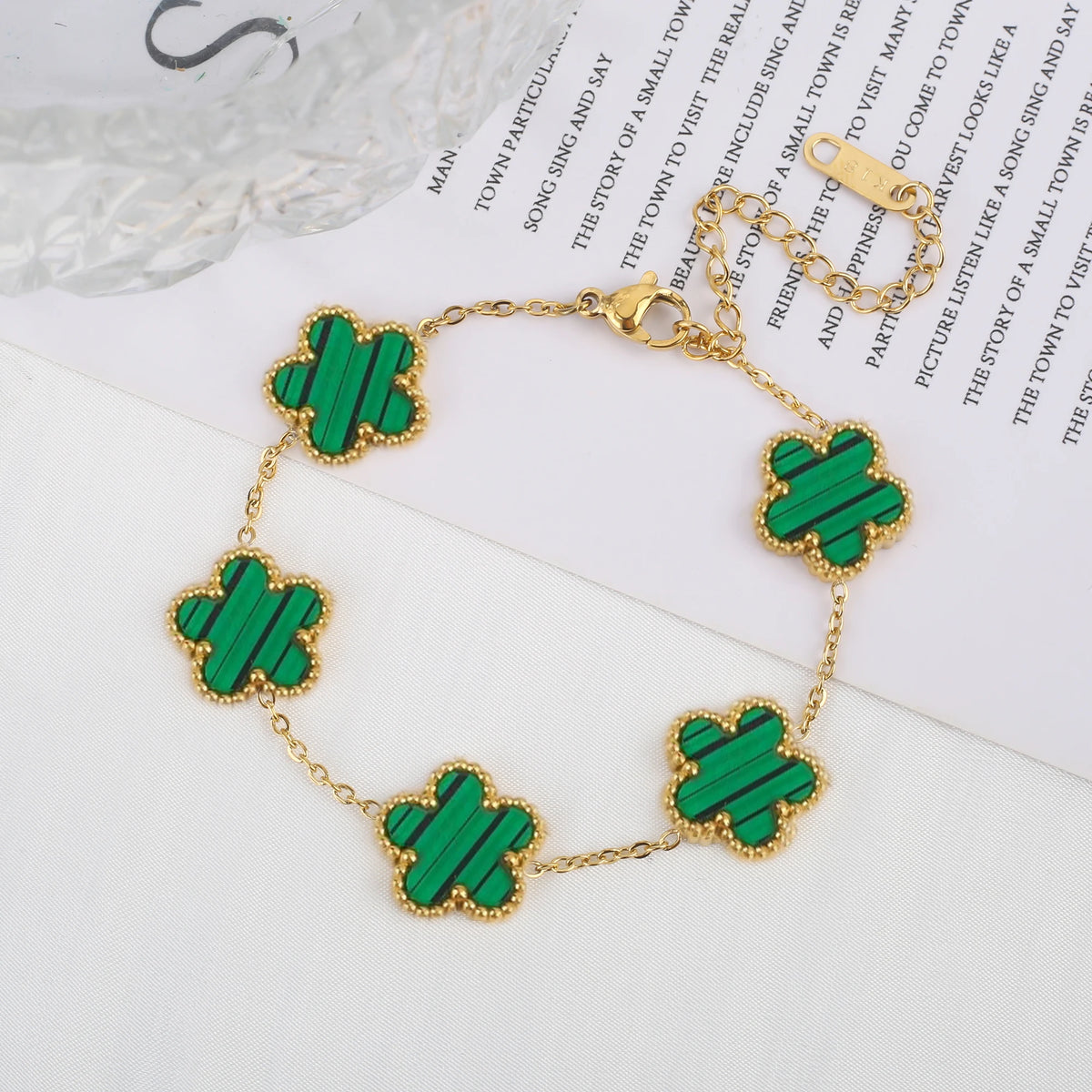 Clover Flower Steel Bracelet