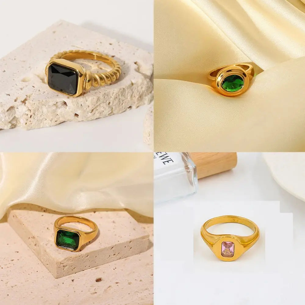 Waterproof Stainless Steel Ring for Women Non-fading Heart Ring Stylish Metal Rings Simple New Jewelry Wholesale Dropshipping