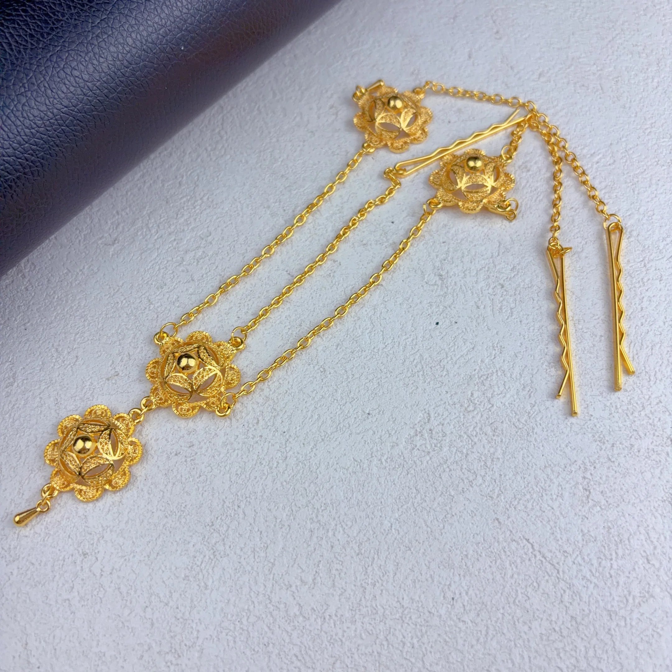 Royal Ethiopian-Inspired Gold-Plated Jewelry Set (6 PCS)