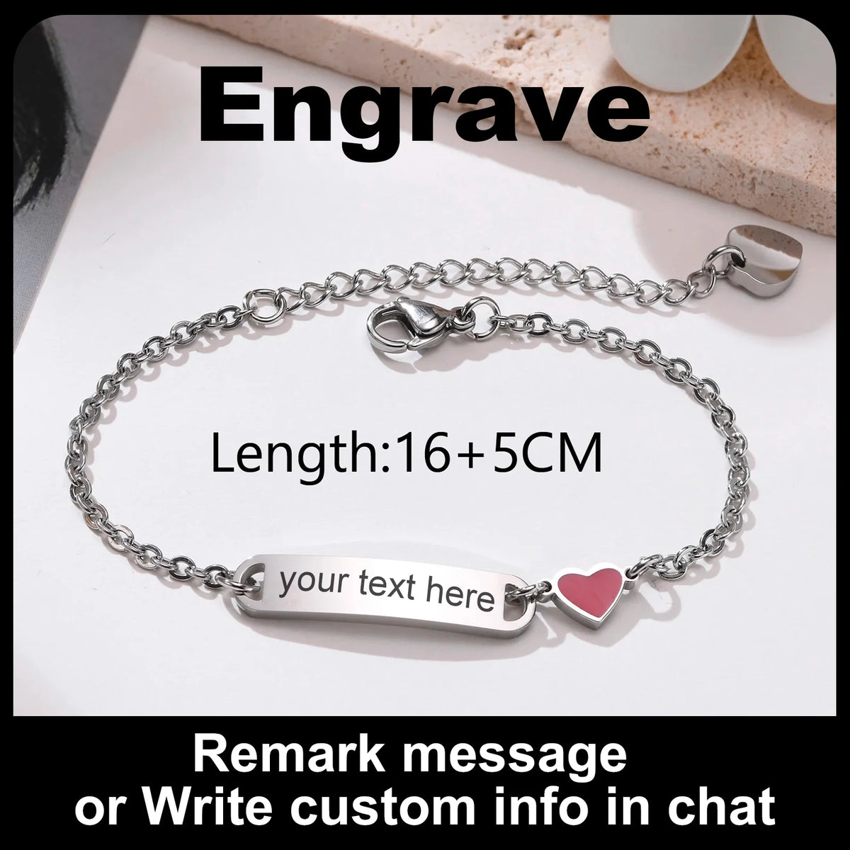 Custom Heart Name Bracelet