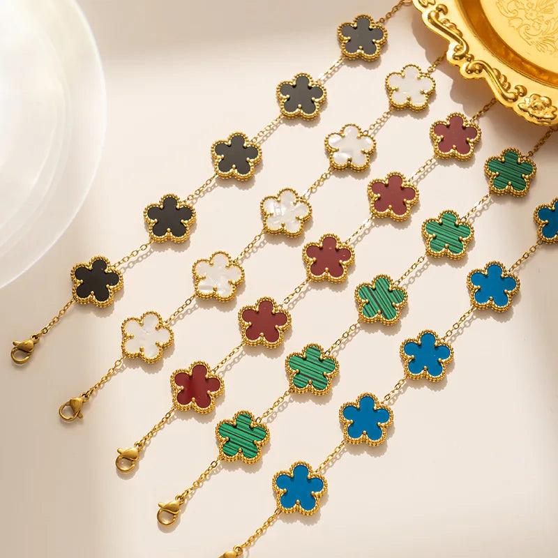 Clover Flower Steel Bracelet