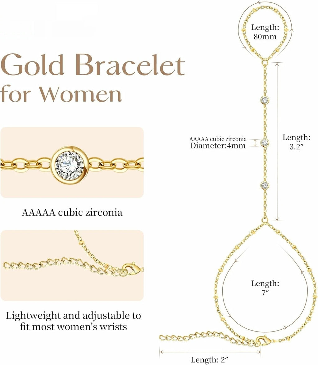 Gold Hand Chain Bracelet