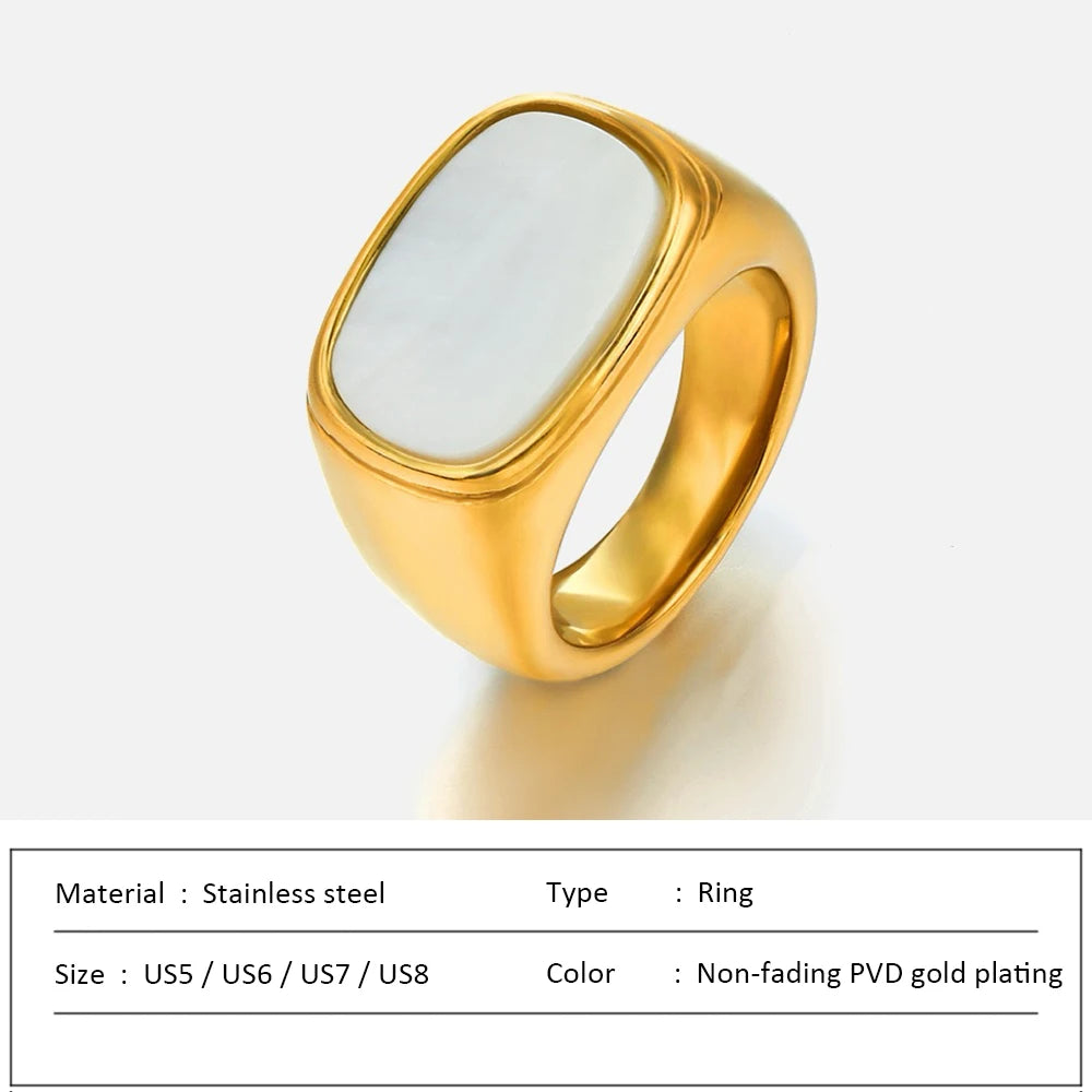 Vintage Shell Statement Ring