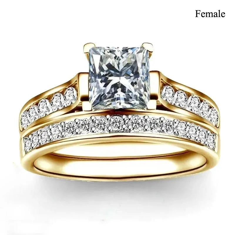 Couple Dragon Ring Set