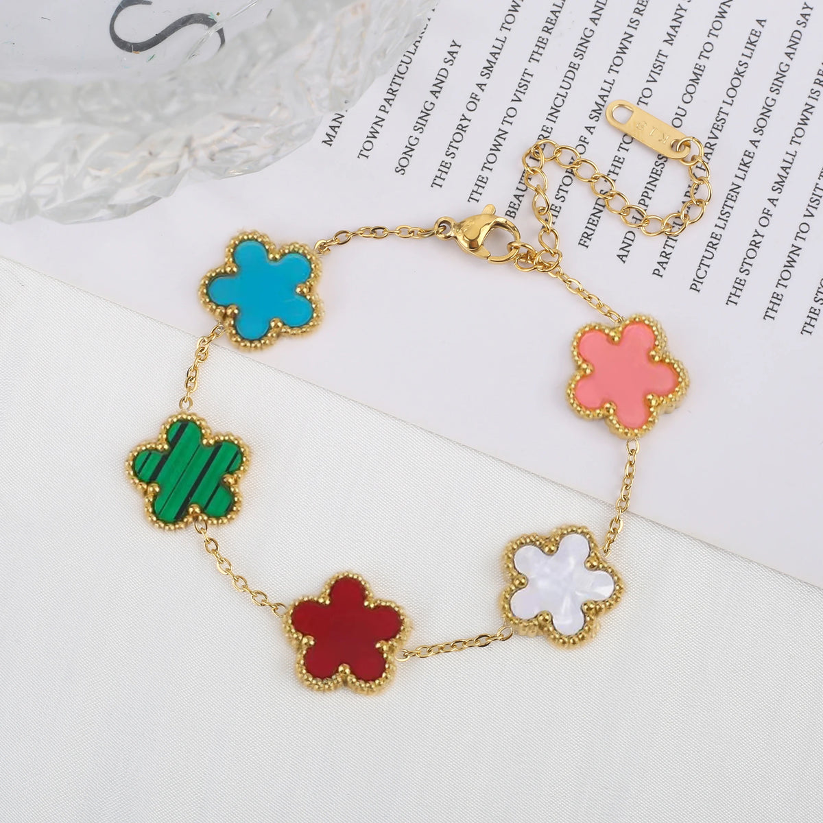 Clover Flower Steel Bracelet